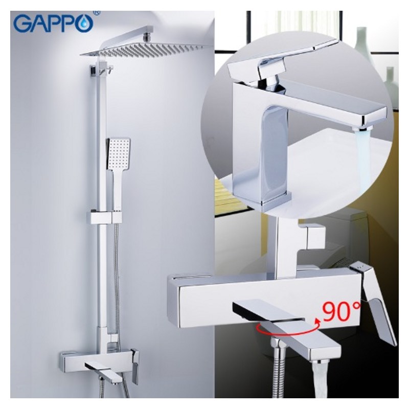 Комплект душевая система Gappo G2418 + смеситель Gappo G1018 фото-2