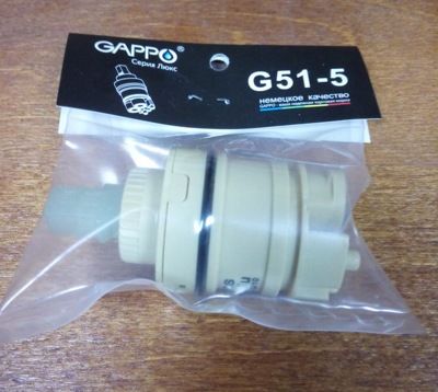 Картридж керамический Gappo G51-5(22,new,пакет,овальные резинки,35мм)