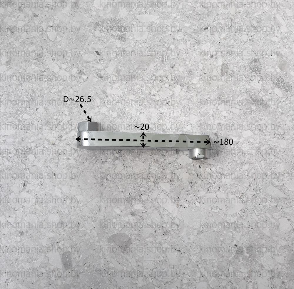 Нос-излив Ledeme GZ46-L3130  (прямой,хром,18см, гайка 3/4"(~26.5)) фото-3