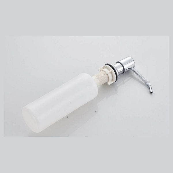 Дозатор для жидкого мыла врезной для мойки/умывальника Ledeme L405-2 (400 мл, верх-металл,цвет-хром;колба-пластик) фото-6