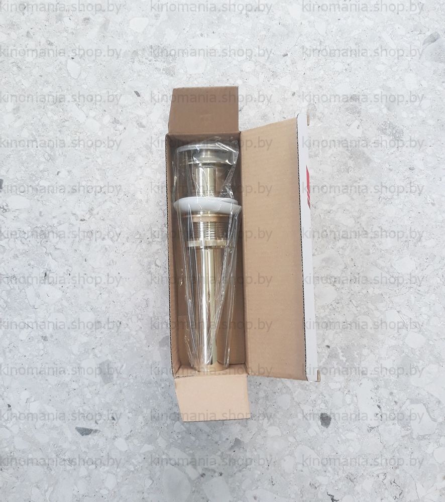 Донный клапан для умывальника с переливом и удлинителем Savol S-XS001B (золото) фото-4
