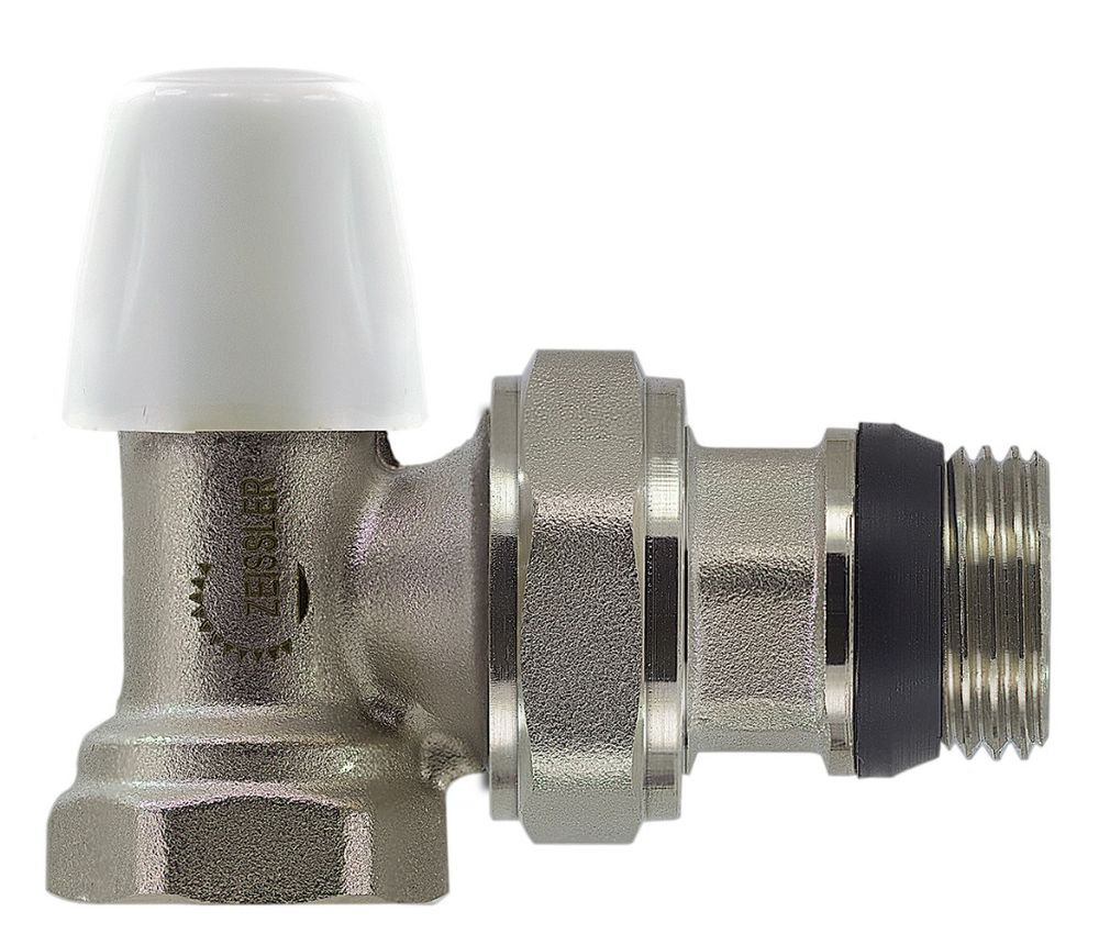 Клапан радиаторный настроечный угловой нижний с кольцевым уплотнением полусгона TIM RS221.02 (1/2")