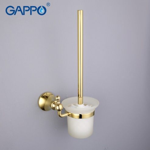 Ёршик для туалета настенный золотой Gappo G1410