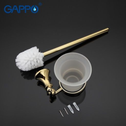 Ёршик для туалета настенный золотой Gappo G1410