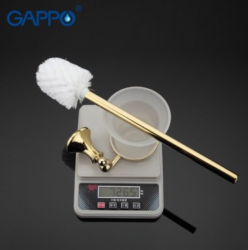 Ёршик для туалета настенный золотой Gappo G1410