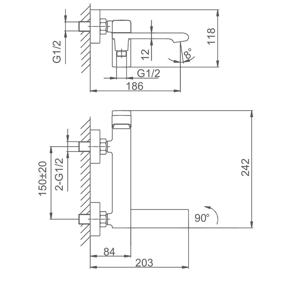 Смеситель для ванны Frap F3284 фото-2