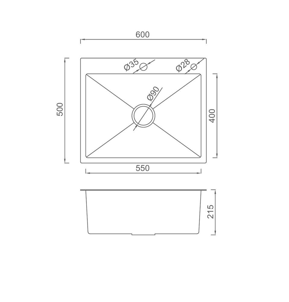 Кухонная мойка Gappo GS6050-3 фото-3