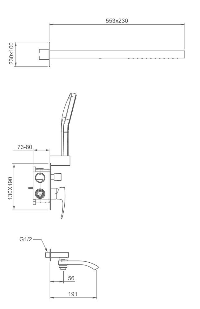 Душевая система Gappo G7107-73 фото-9