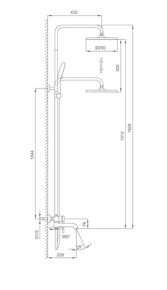 Душевая система Gappo G2406-3 фото-6