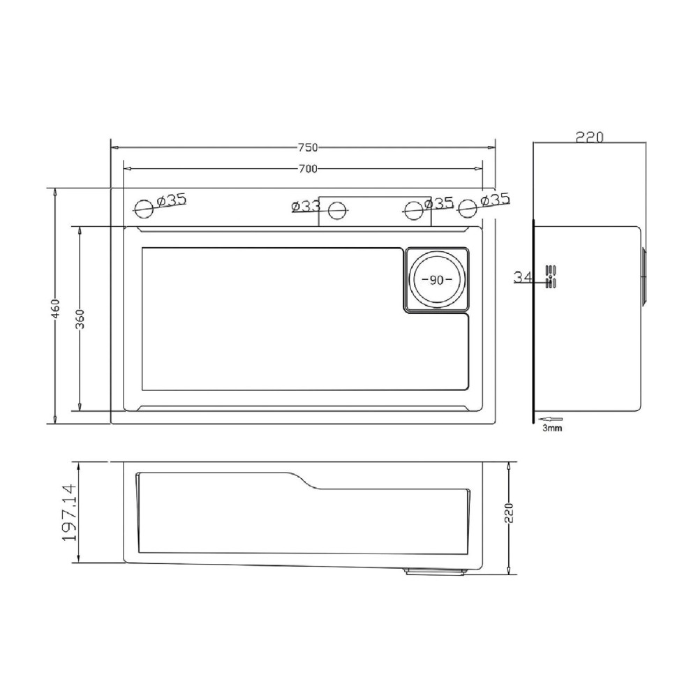 Мойка кухонная Wisent WG37546BD фото-10