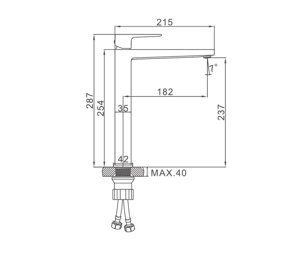 Смеситель для умывальника Ledeme L1173G фото-3