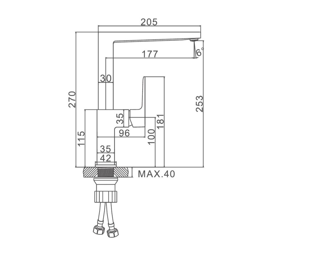 Смеситель для мойки Ledeme L4073G фото-3