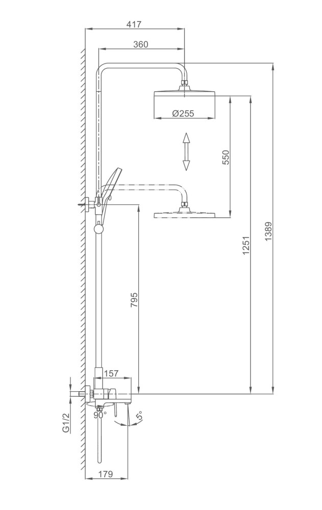 Душевая система Frap F2489 фото-3