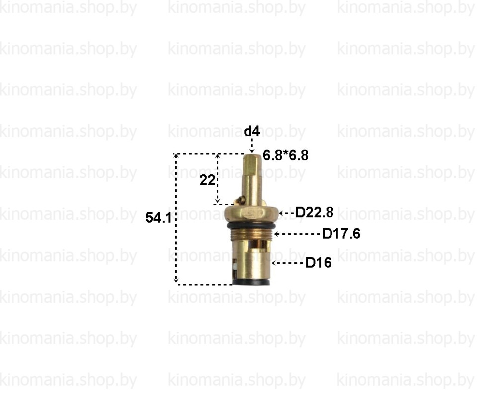 Кран-букса для смесителя Gota Rocio G9512 (2шт.,M18,под квадрат,7*7,для рос. смес.) фото-10