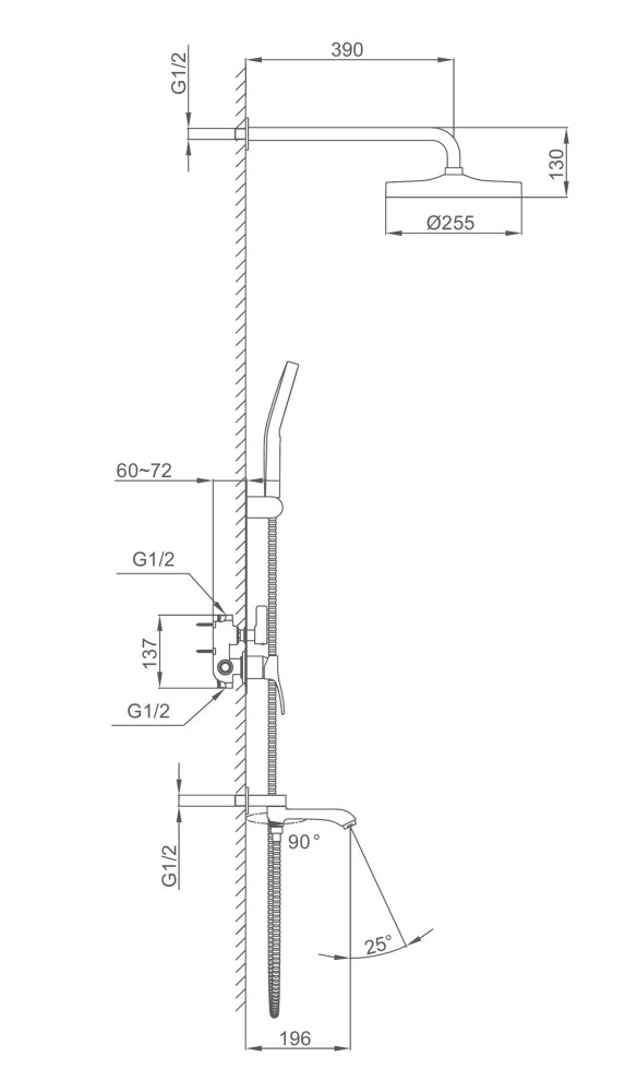 Душевая система Frap F7175 фото-2