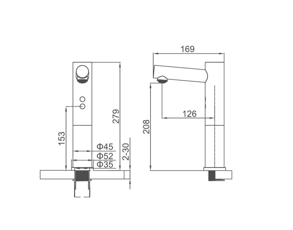 Смеситель для умывальника сенсорный Ledeme L1755-1 фото-3