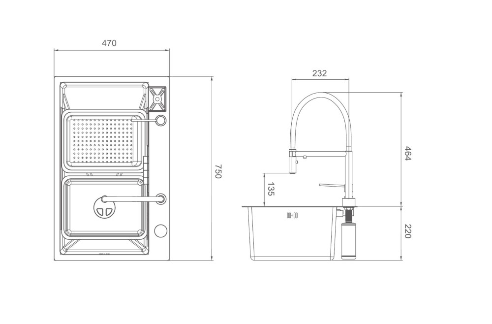 Мойка кухонная Gappo GS7547-19 фото-4