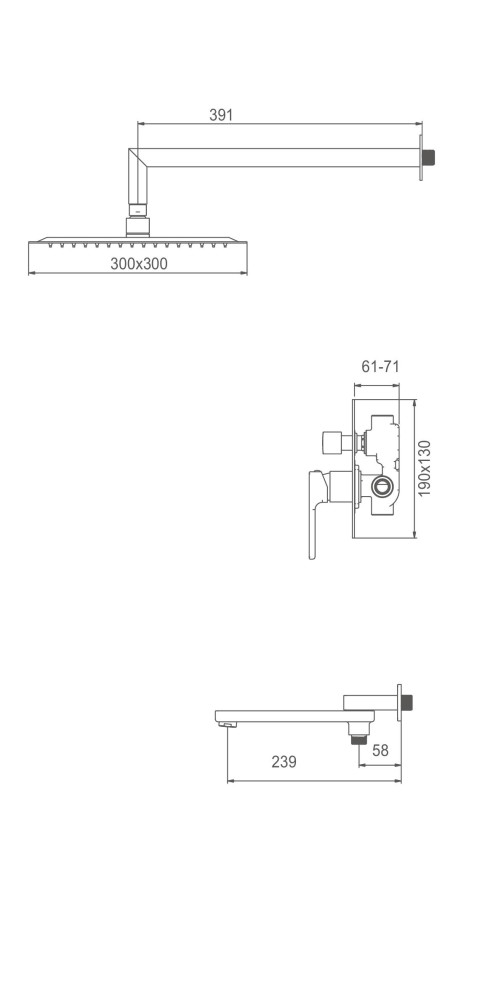 Душевая система Gappo G7117-3 фото-9