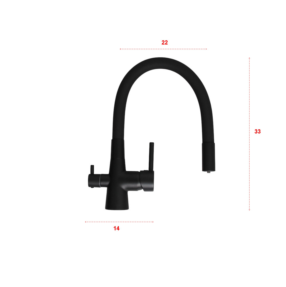 Смеситель для мойки с фильтром Ledeme L4955B-2 фото-9