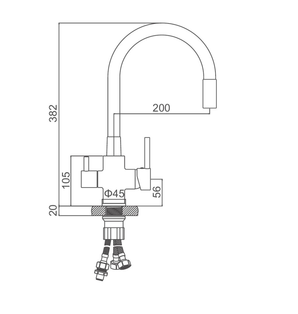 Смеситель для мойки с фильтром Ledeme L74255-3 фото-3