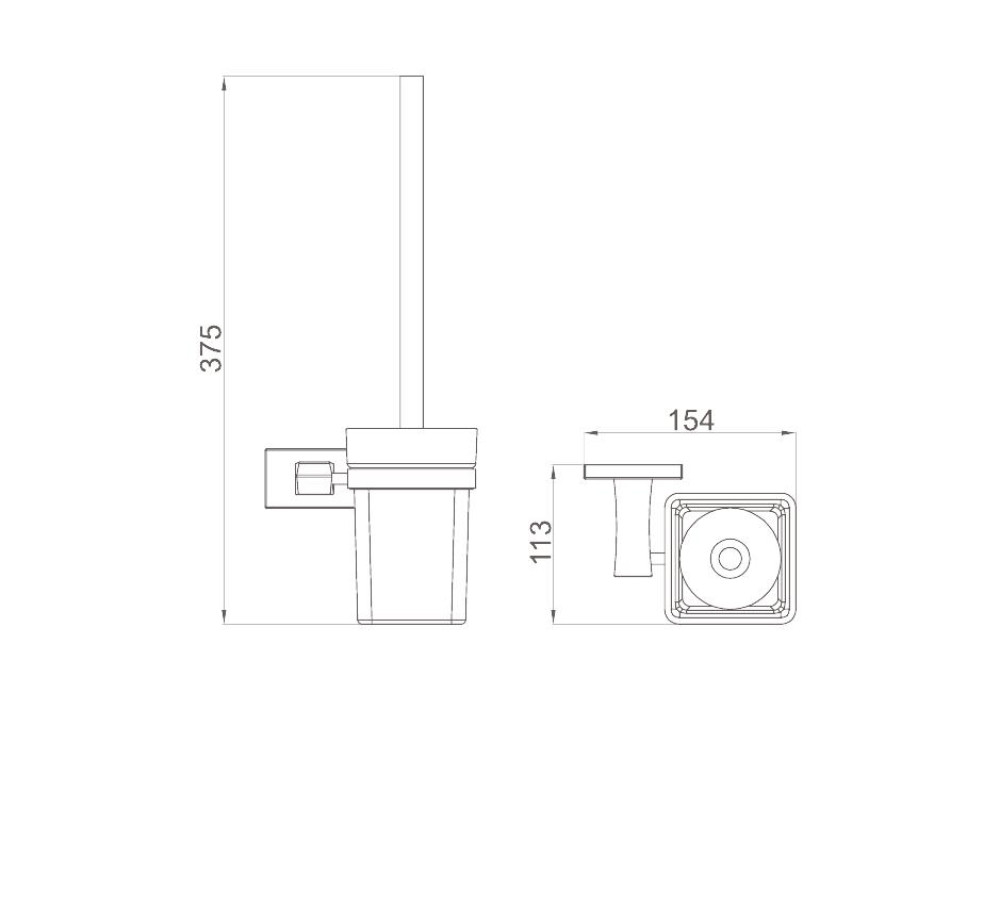 Ёршик для туалета настенный Gappo G0710-9 фото-3