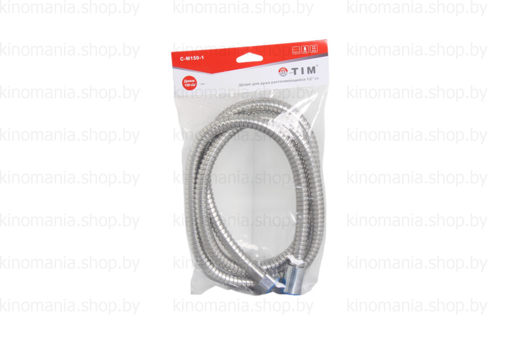 Шланг для душа TIM C-M150-1 (1/2",imp/imp,EPDM,150см,10bar, 60°C) фото-5