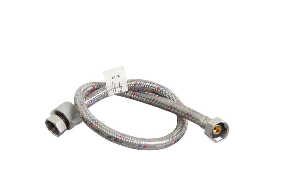 Гибкая подводка для воды TIM C66-5 (50см,1/2",Г/Г,EPDM,нерж.+полимер.,10(20)bar,95°,1шт.) - фото1