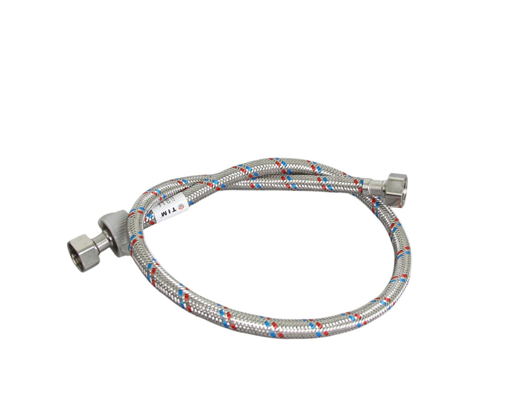 Гибкая подводка для воды TIM C26-10 (100см, Г1/2"-Г1/2",20bar,100°С) - фото1