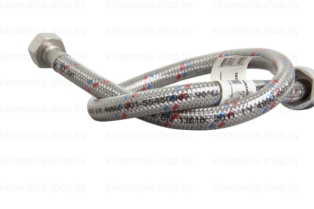 Гибкая подводка для воды TIM C66-10 (100см,1/2",Г/Г,EPDM,нерж.+полимер.,10(20)bar,95°,1шт.) фото-7 Гибкая подводка для воды TIM C66-10 (100см,1/2",Г/Г,EPDM,нерж.+полимер.,10(20)bar,95°,1шт.) фото-7