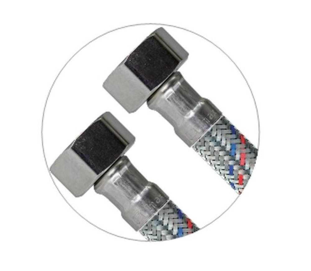 Гибкая подводка для воды TIM C26-4 (40см, Г1/2"-Г1/2",20bar,100°С) фото-6