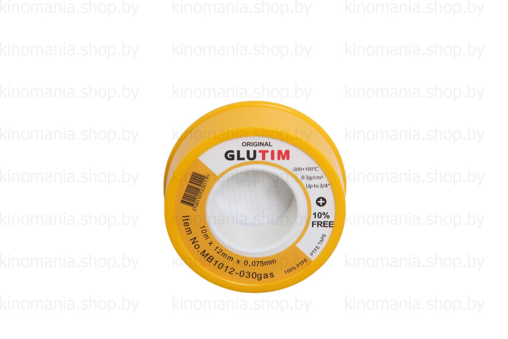 Фумлента для газа TIM MB1012-030gas (12мм*0,075мм*10м;0,3г/см3;до3/4";-200°C+100°C) - фото1
