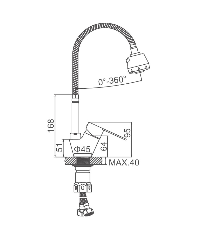 Смеситель для мойки Ledeme L74303 фото-3