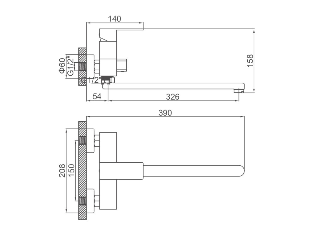 Смеситель для ванны Ledeme L72225 фото-3