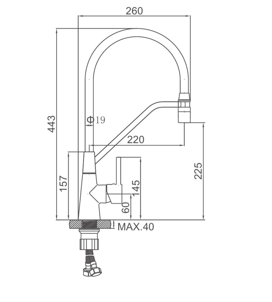 Смеситель для кухни Ledeme L4397-3 фото-4
