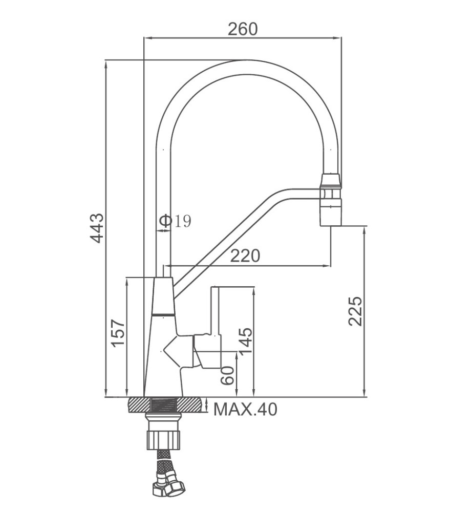 Смеситель для кухни Ledeme L439Y-2 фото-3