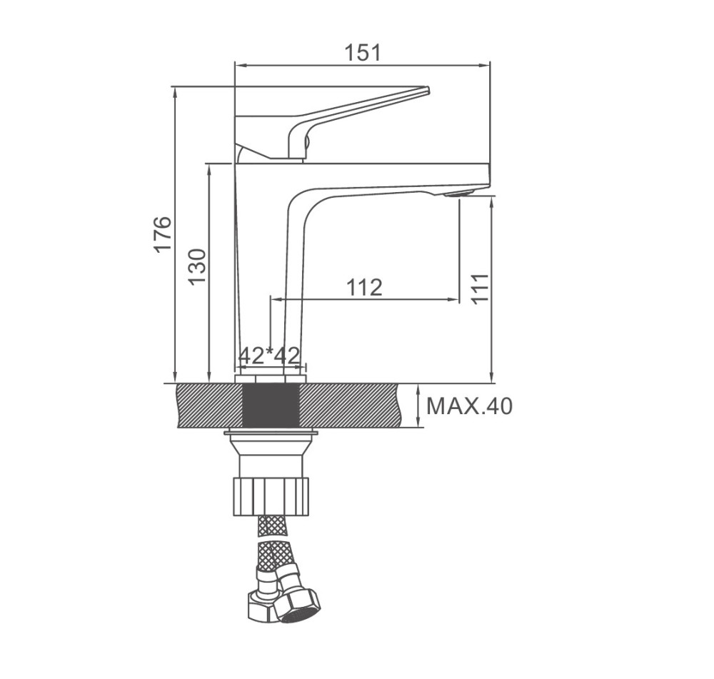 Смеситель для умывальника Ledeme L1085D фото-3 Смеситель для умывальника Ledeme L1085D фото-3