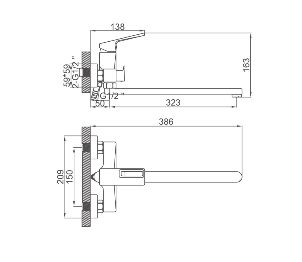Смеситель для ванны Ledeme L2292Y фото-7 Смеситель для ванны Ledeme L2292Y фото-7