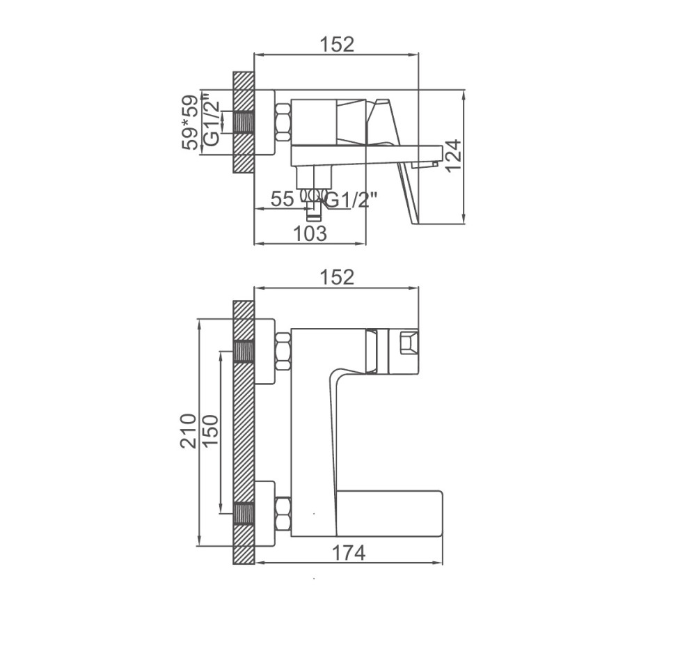 Смеситель для ванны Ledeme L3192Y фото-2 Смеситель для ванны Ledeme L3192Y фото-2