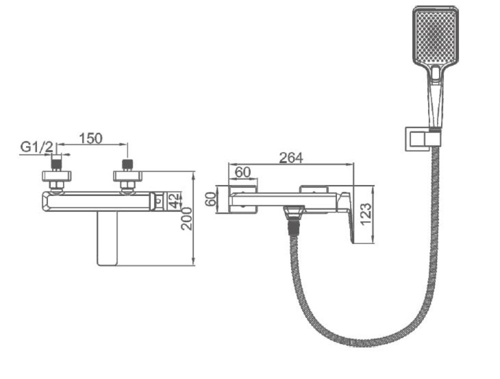 Смеситель для ванны Gerhans K13307D - фото2