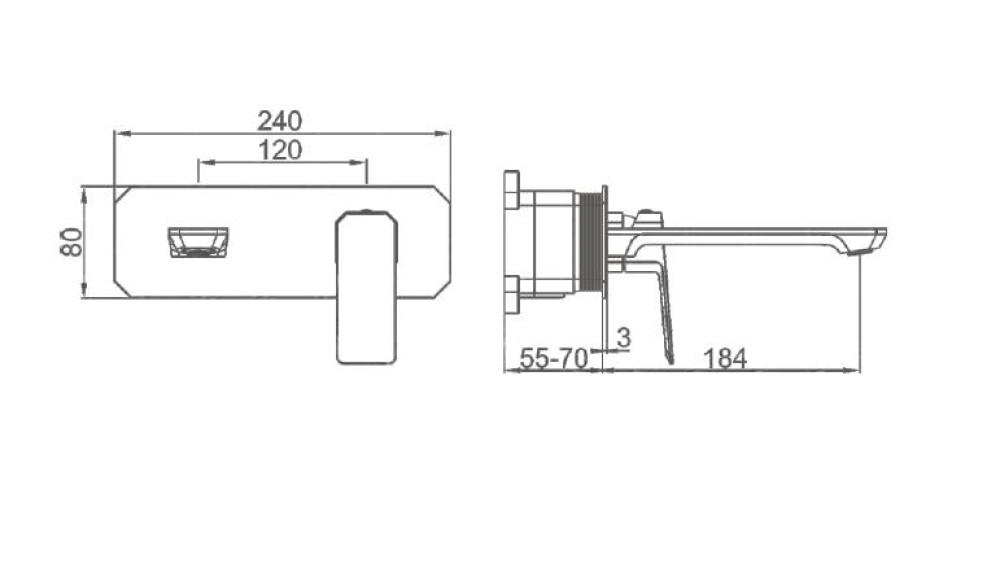 Смеситель для умывальника встраиваемый Gerhans K11507D - фото2