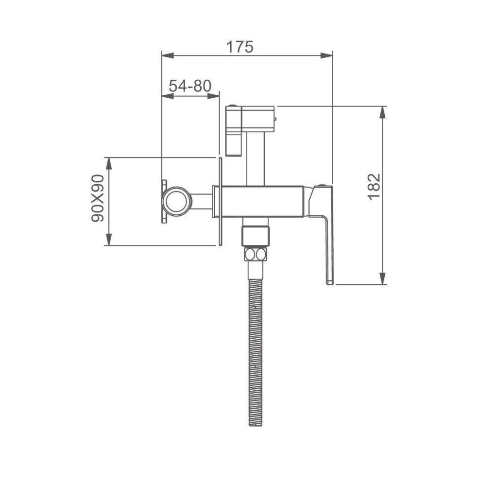 Смеситель гигиенический встраиваемый Gappo G7217-1 - фото2