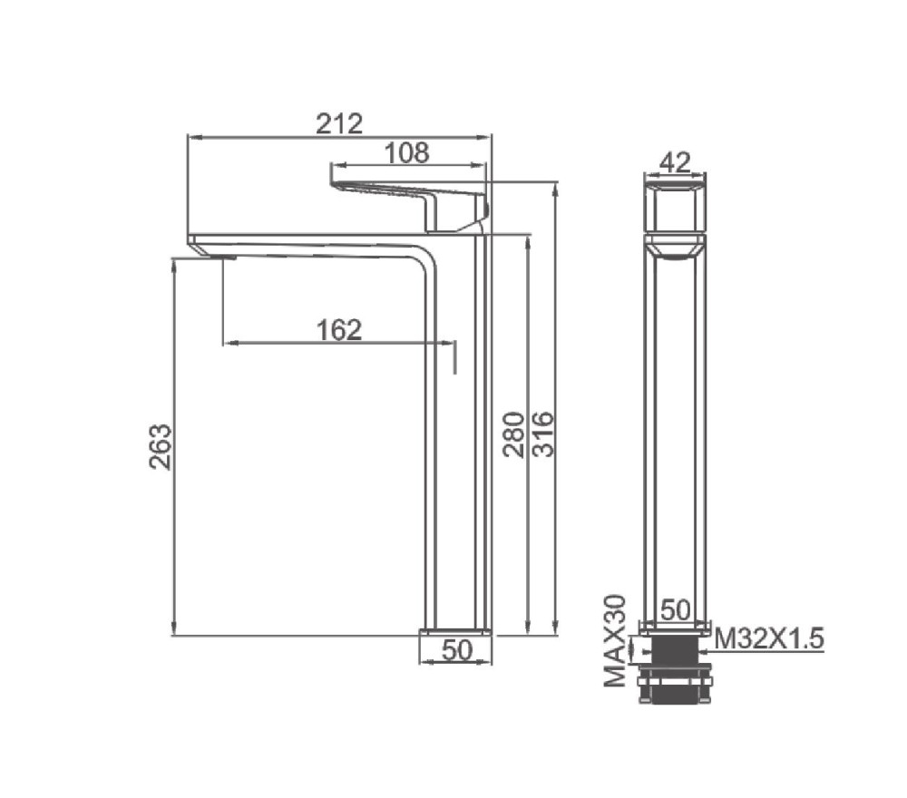 Смеситель для умывальника Gerhans K11107D - фото2