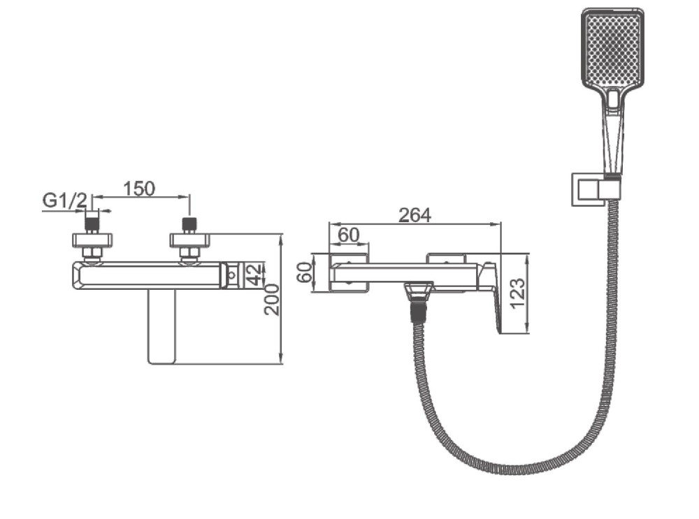 Смеситель для ванны Gerhans K13307 - фото2