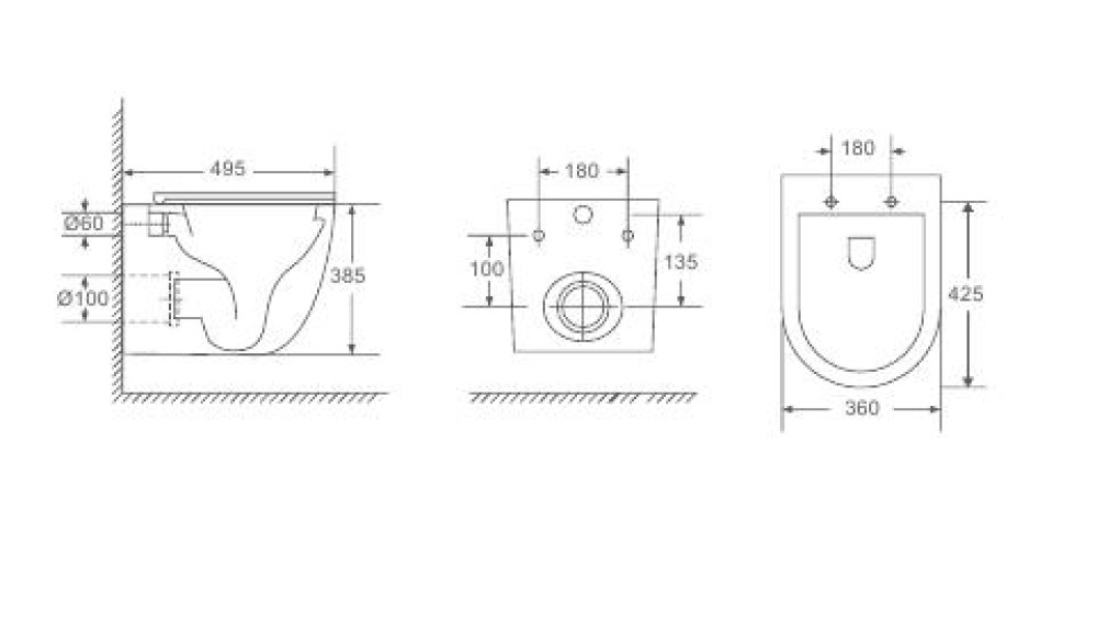 Настенный унитаз Gappo GM1002 фото-3
