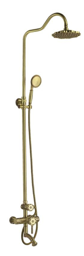Душевая система Gerhans K19018 (латунь),(под бронзу,ретро стиль),(высота стойки:120см) - фото1