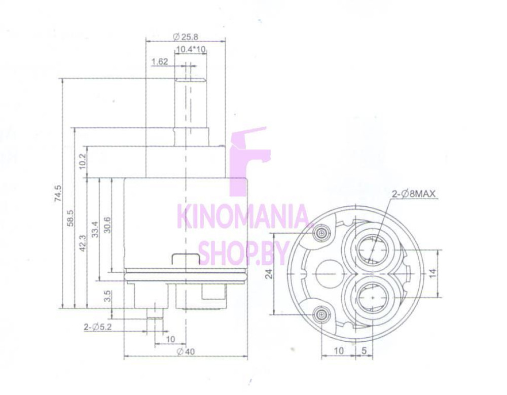 Картридж для смесителя Raglo R500.401 (R500.401-1,2026) фото-3
