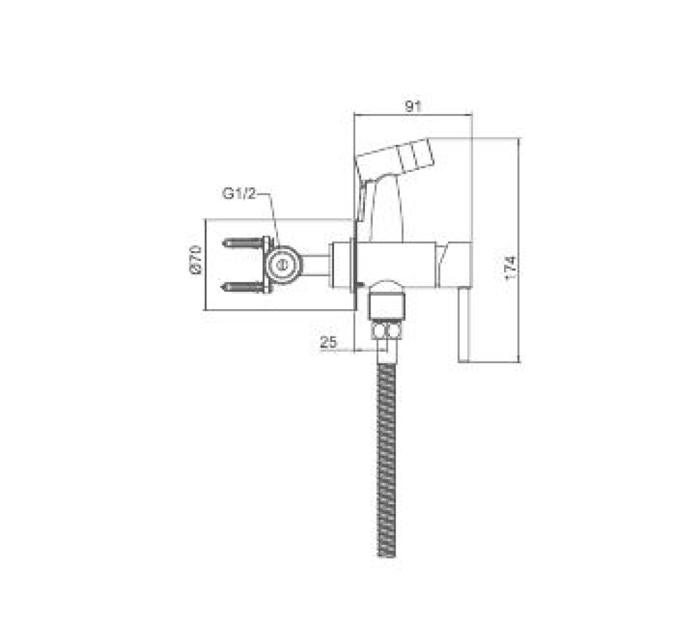Смеситель гигиенический встраиваемый Gappo G7206-43 - фото2