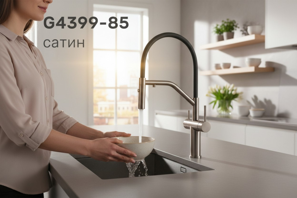 Смеситель для кухни Gappo G4399-85 фото-4