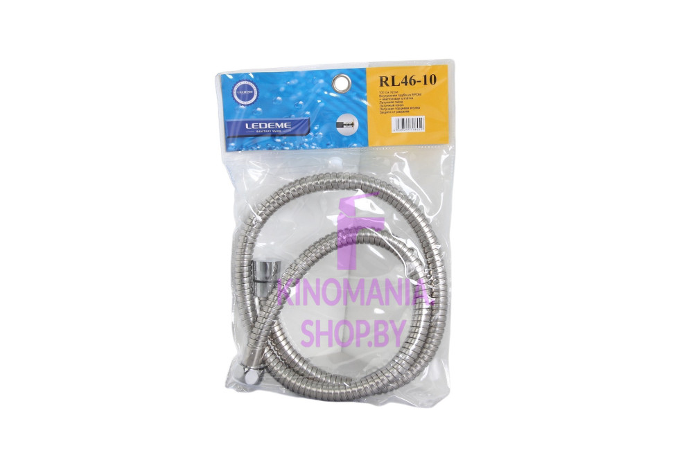 Шланг для душа Ledeme L46-10 (хром,1,0м;Imp/Imp) - фото2