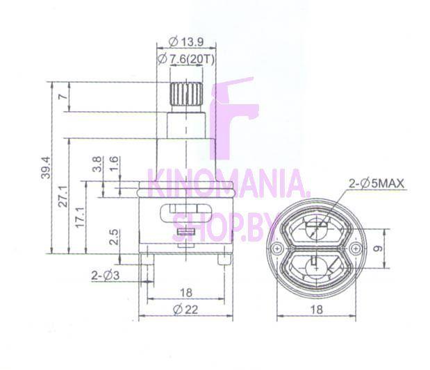 Картридж для смесителя Raglo R501.526H (22мм) фото-3 Картридж для смесителя Raglo R501.526H (22мм) фото-3
